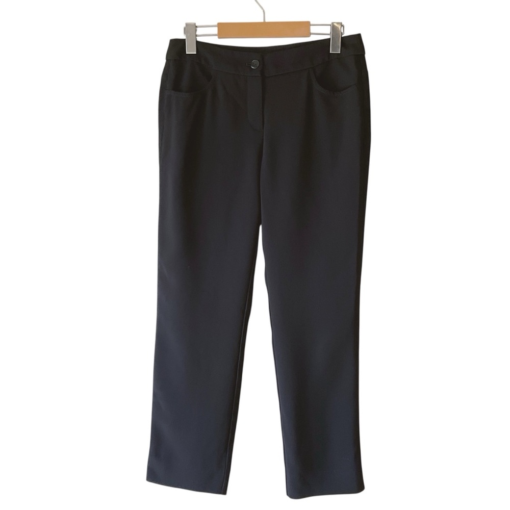 Chanel Uniform Black Slim Straight Pants FR Size 38/US 6